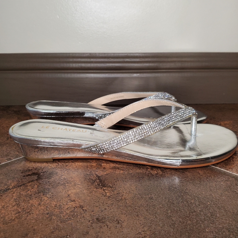 Le Chateau Rhinestone Sandals - Picture 6 of 9